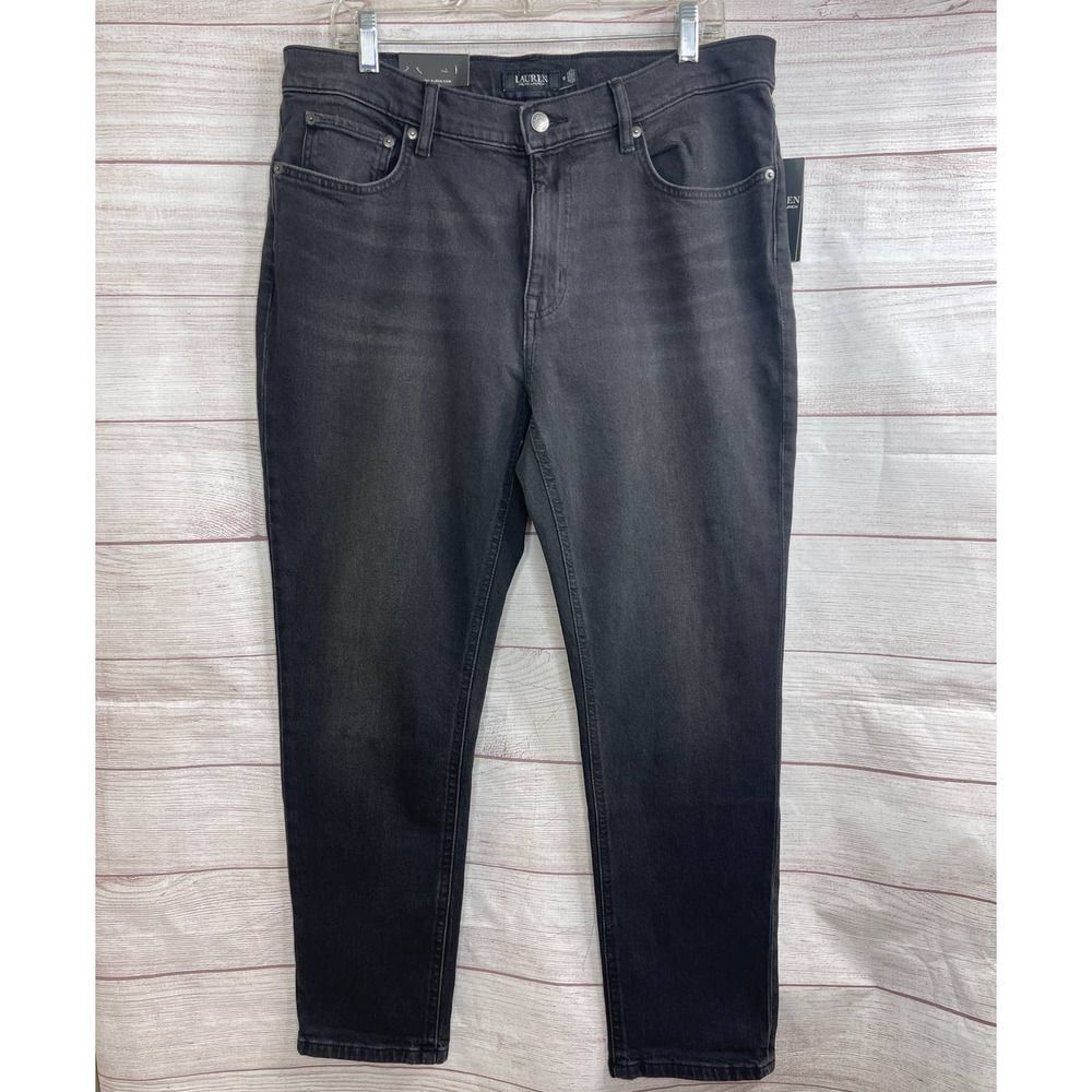 NWT Lauren Ralph Lauren Relaxed Taper Black Jeans Women’s Waist Size 31/Size 12